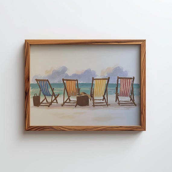 Tropical Summer Art Print Beach Poster Wall Decor Digital Download