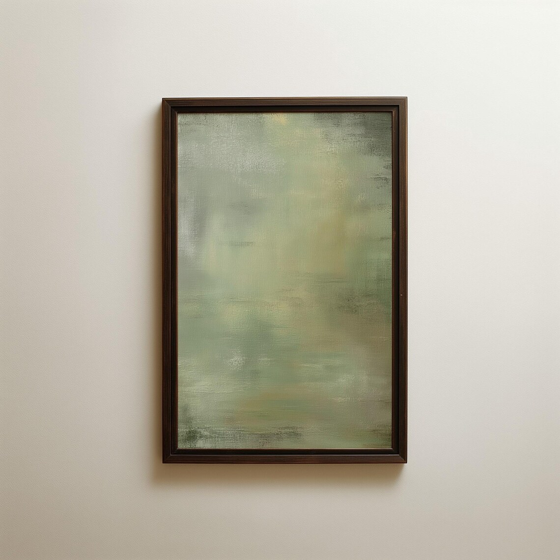 Green Abstract Oil Painting, Contemporary Design