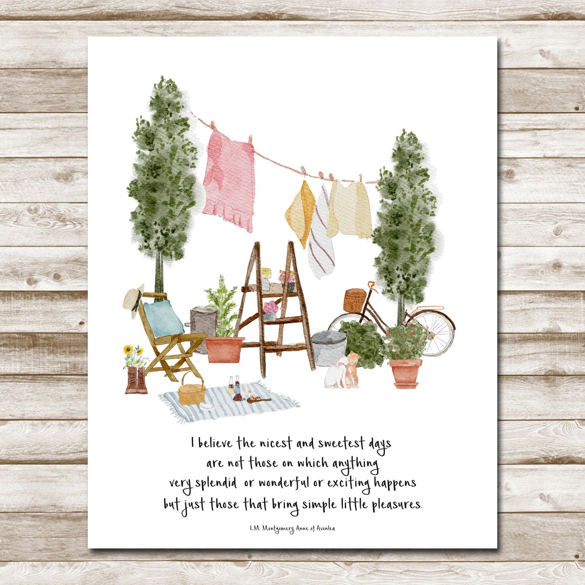 Anne Of Green Gables Quote Wall Art Book Quote Sign Farmhouse Decor 5x7 8x10 11x14 16x20 Lm Montgomery Quote Country Wall Sign - Image 4