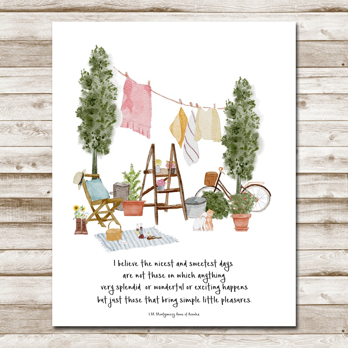 L M Montgomery Anne Of Avonlea Garden Quote Sweet Days Poster - Image 4
