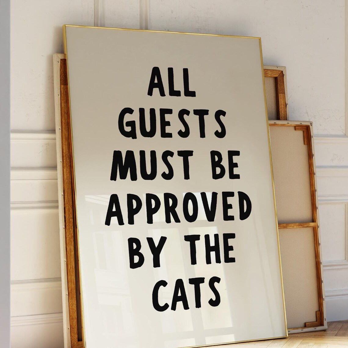Funny Cat Retro Typography Art Print, Cat Owner Gift