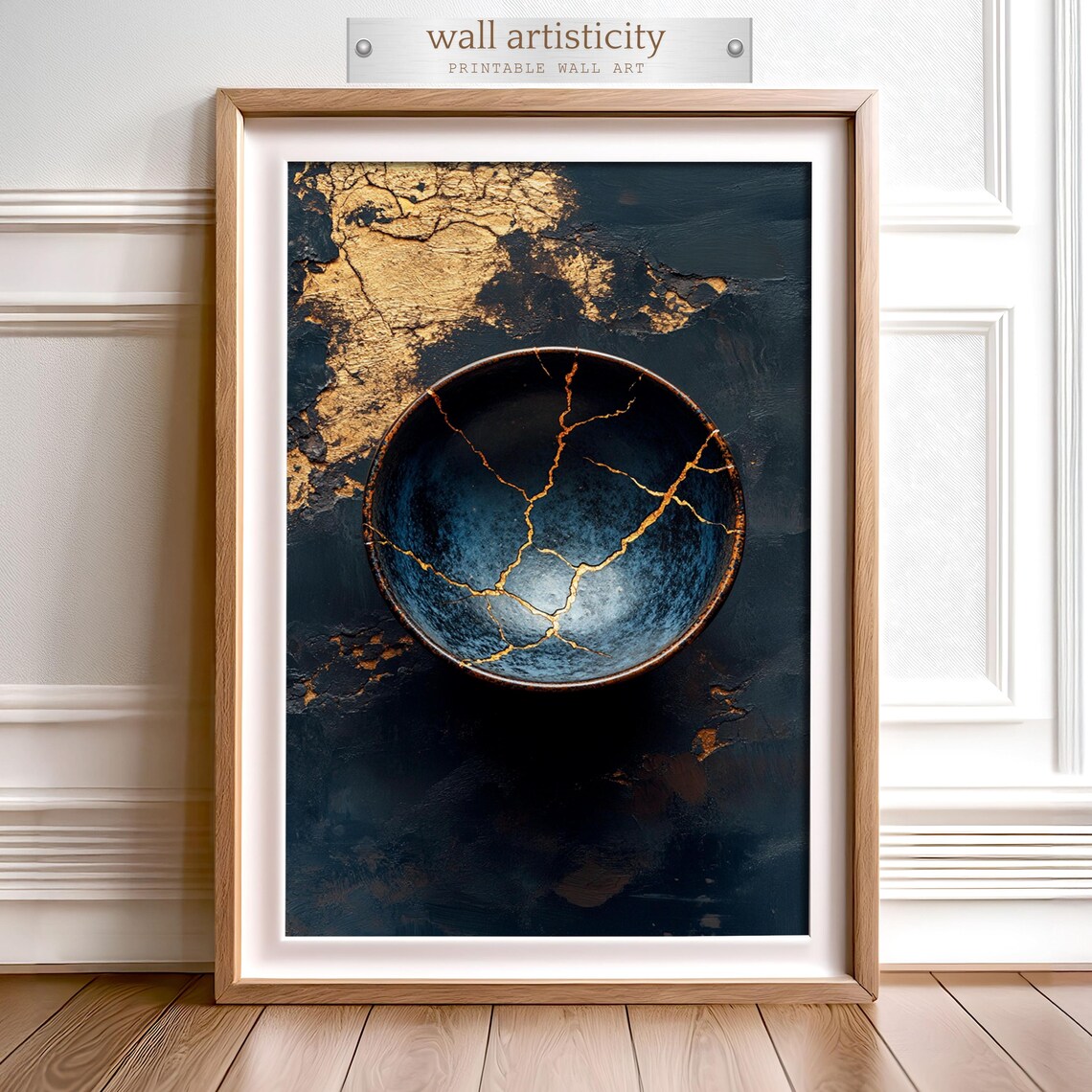 Kintsugi Art Print, Japanese Wabi Sabi Broken Bowl