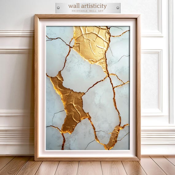 Kintsugi Wall Art Print, Wabi Sabi Inspired