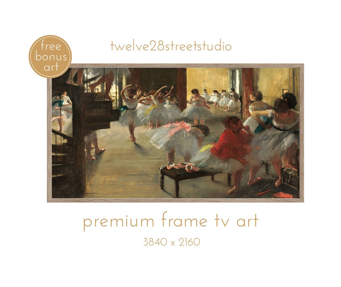 Edgar Degas The Dance Class Ballerinas Vintage Impressionist Art Poster