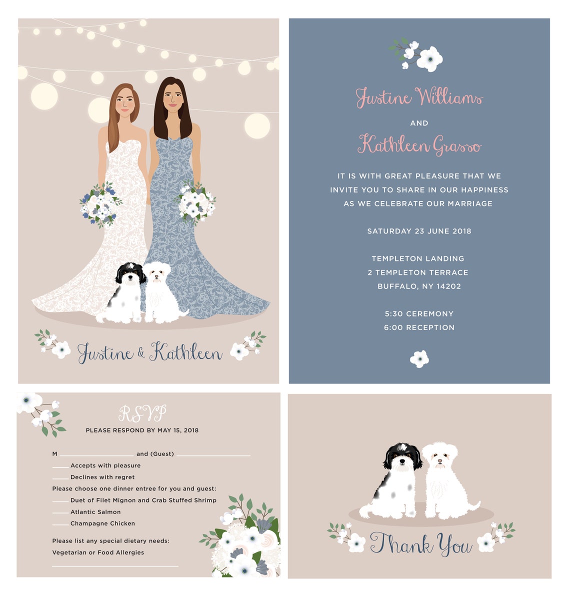 Portrait Wedding Invitation - Custom - Image 2