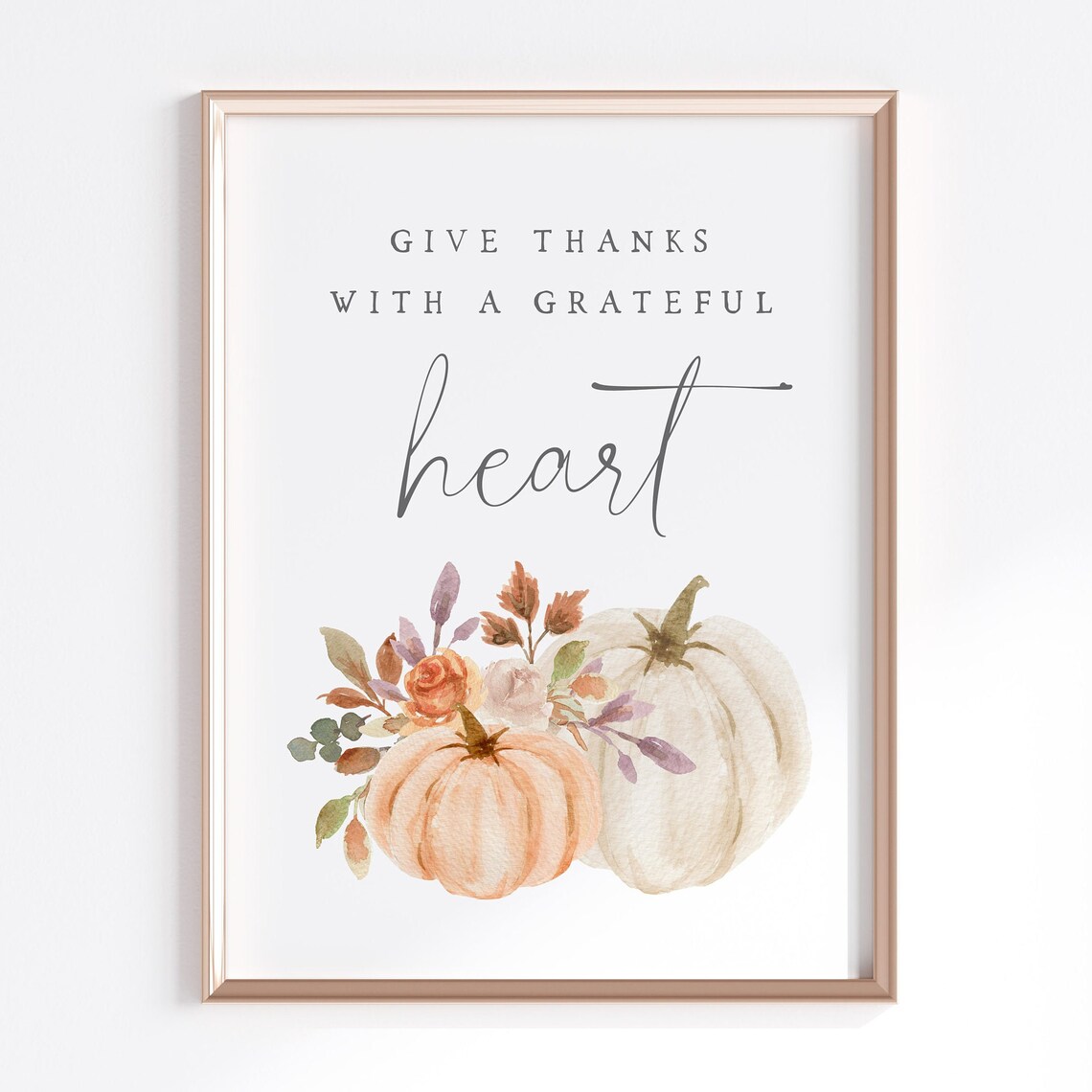 Give Thanks With a Grateful Heart Farmhouse Art Print - Image 4