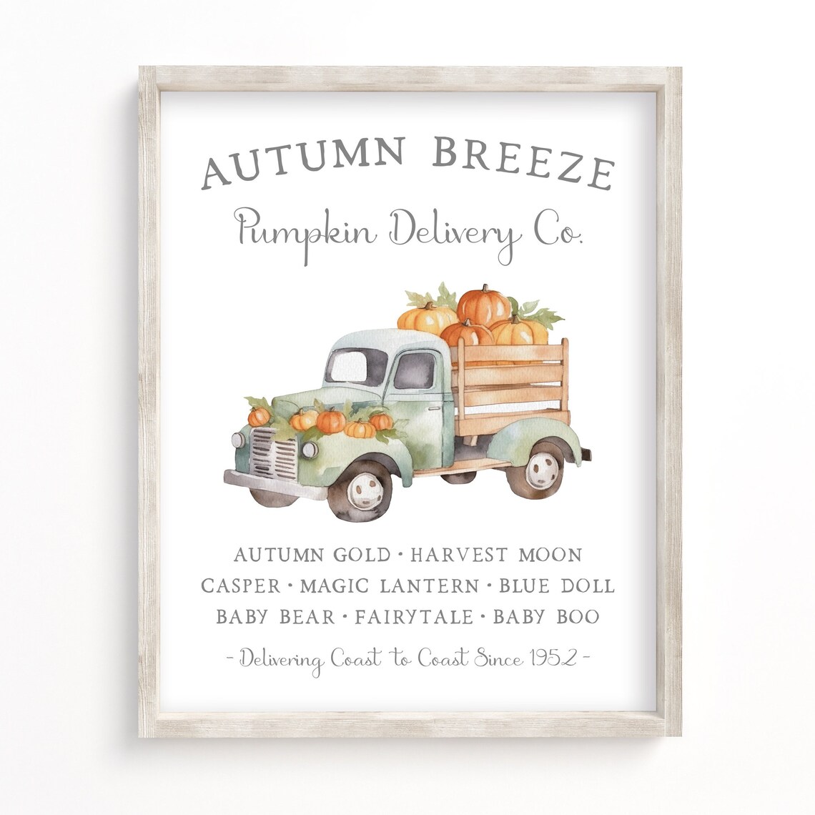 Nostalgic Fall Truck Pumpkin Delivery Art Print - Image 3