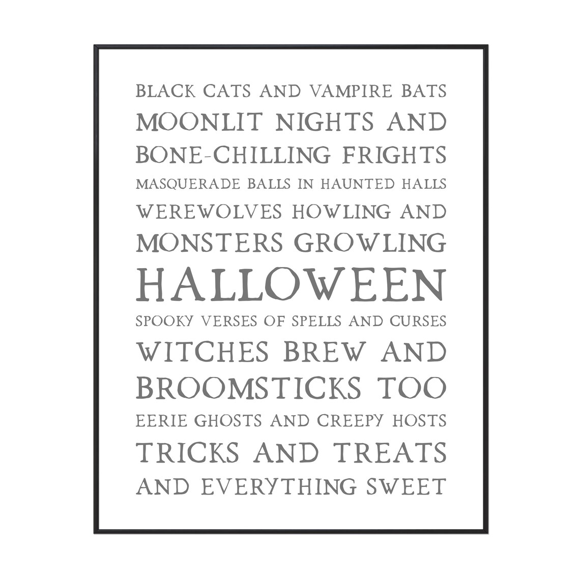 Halloween Scary Typography Poster, Gothic Party Sign - Image 4