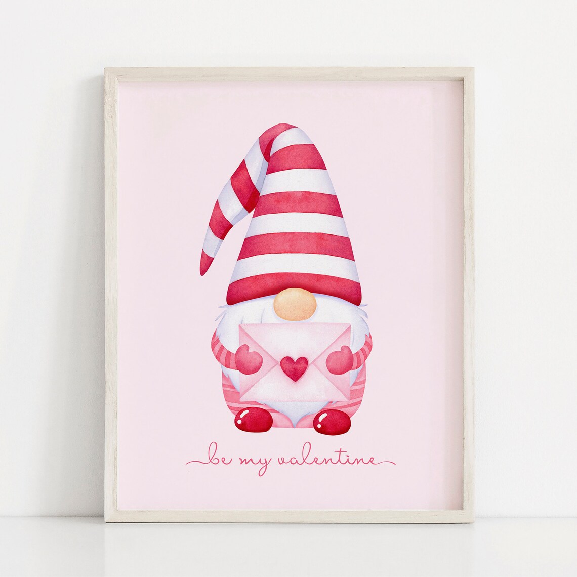 Valentines Day Gnome Print, Holiday Mantle Sign - Image 5