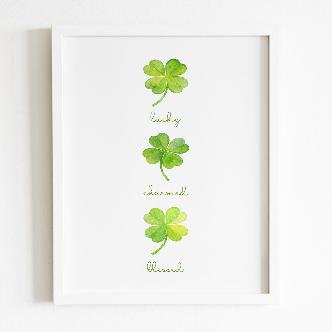 St Patricks Day Four Leaf Clover Art Print - Image 4