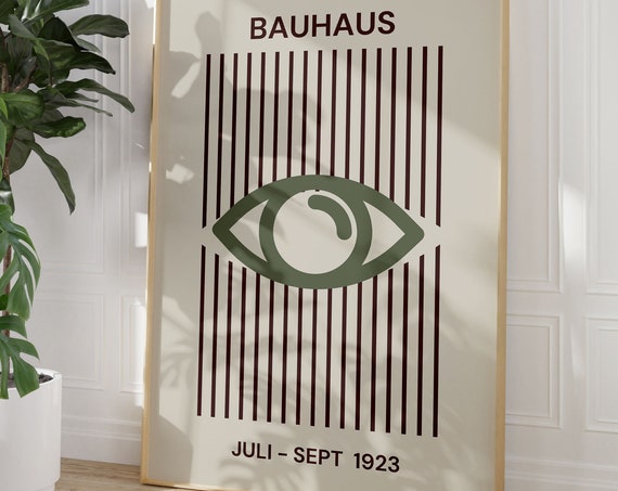 Bauhaus Eye Line Art Wall Poster Bauhaus Wall Art Instant Bauhaus Poster Wall Art Museum Poster