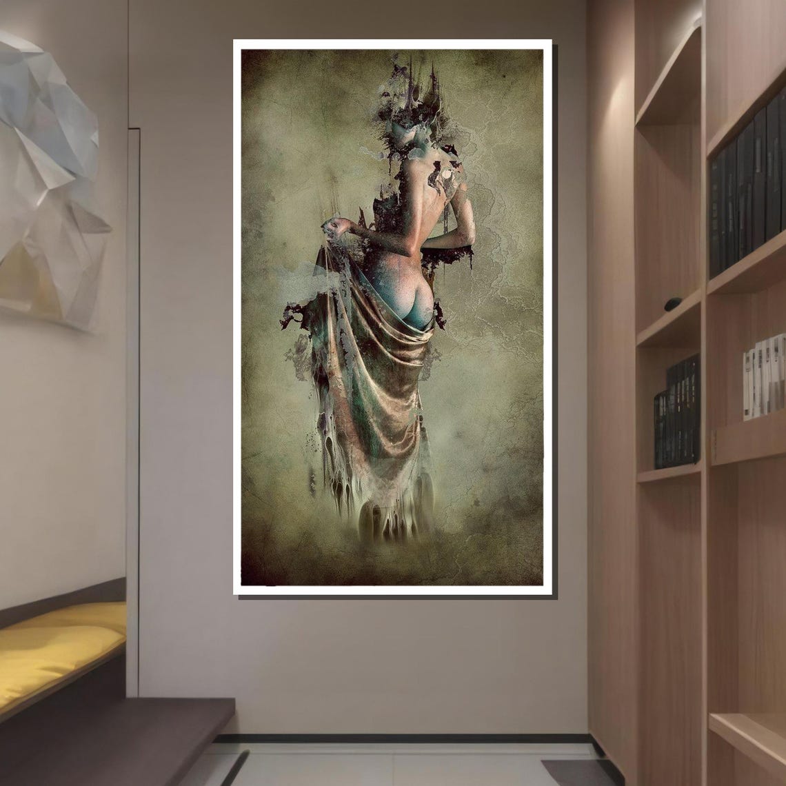 Surreal Nude Erotic Abstract Art Sexy Female Wall Art Sensual Woman Print Gothic Fantasy Decor Ready To Hang - Image 2