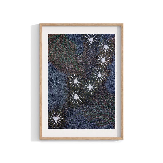 Aboriginal Contemporary Art Print, Indigenous Wall Art