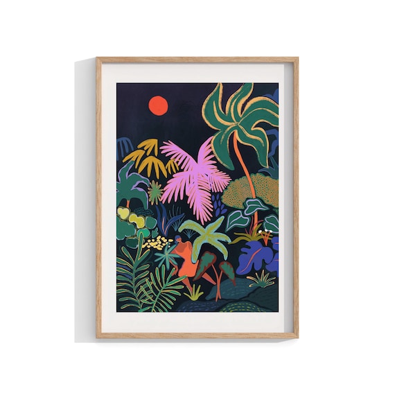 Boho Abstract Landscape Wall Art Print