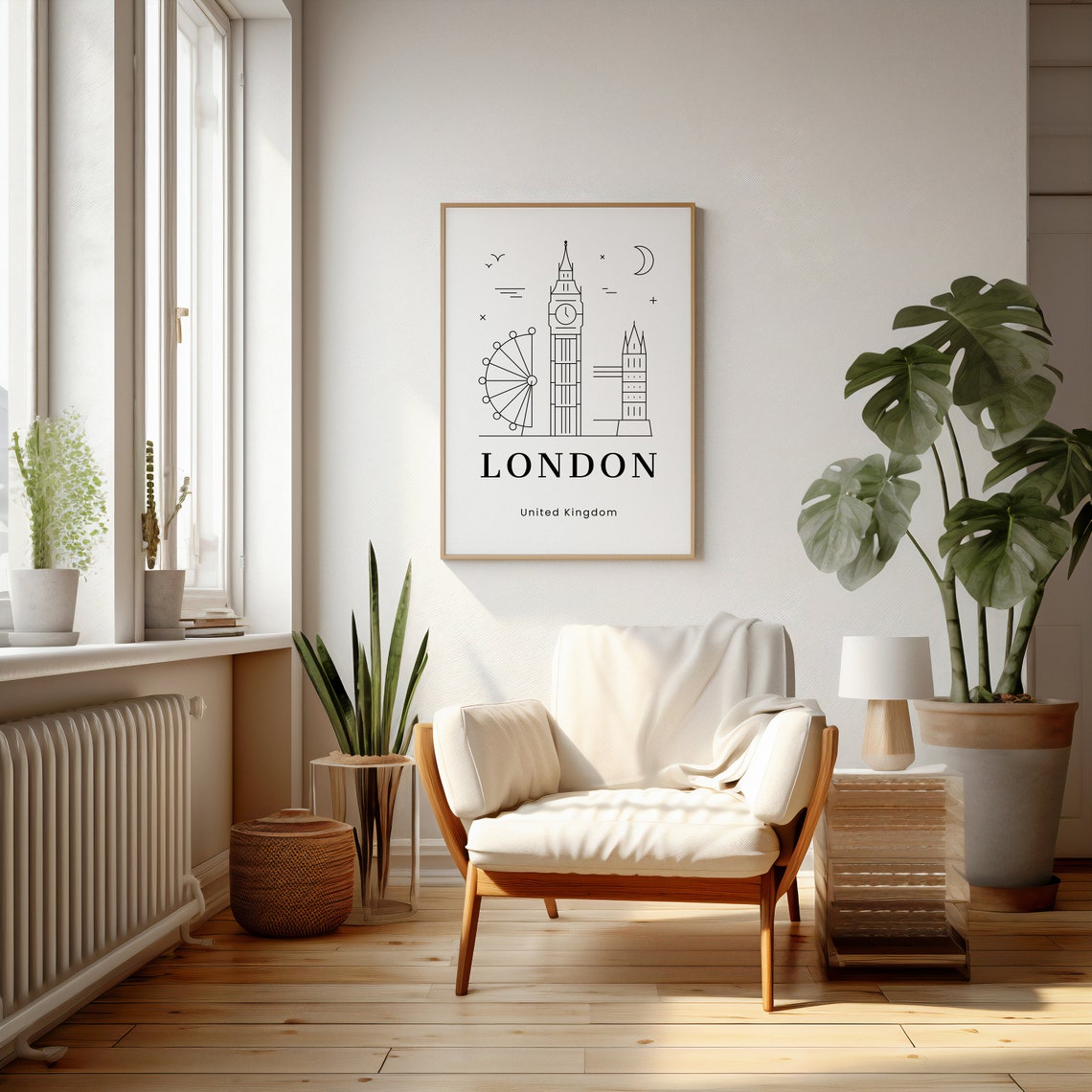 London Art Print London Wall Art Travel Gift Travel Poster United Kingdom Print London Travel Poster United Kingdom