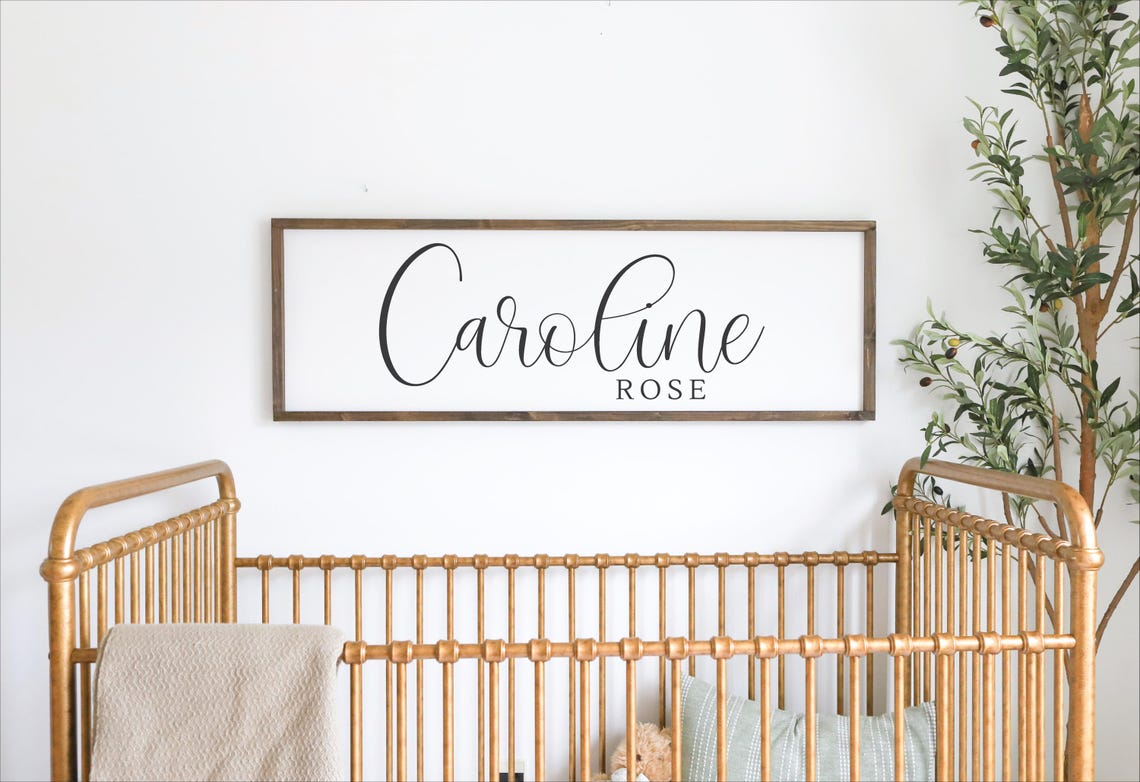 Above The Crib Decor Girl Nursery Decor Girl Name Sign Farmhouse Nursery Decor Baby Girl Nursery Art Baby Girl Name Crib Art B49