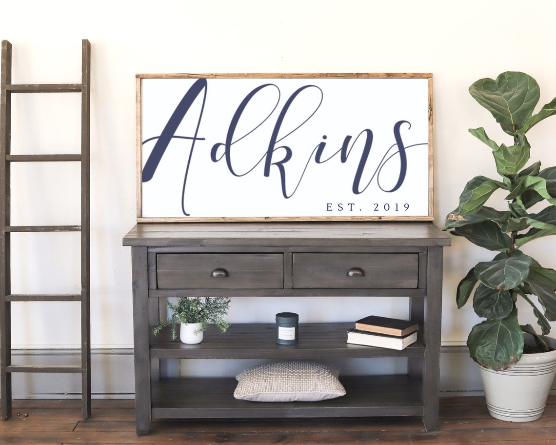 Custom Family Last Name Established Date Farmhouse Sign Poster
