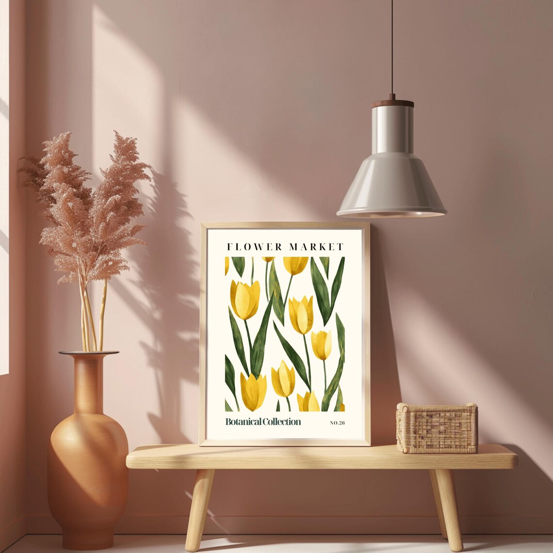Close-Up Yellow Tulip Flower Market Watercolor Botanical No 26 Poster - Image 2