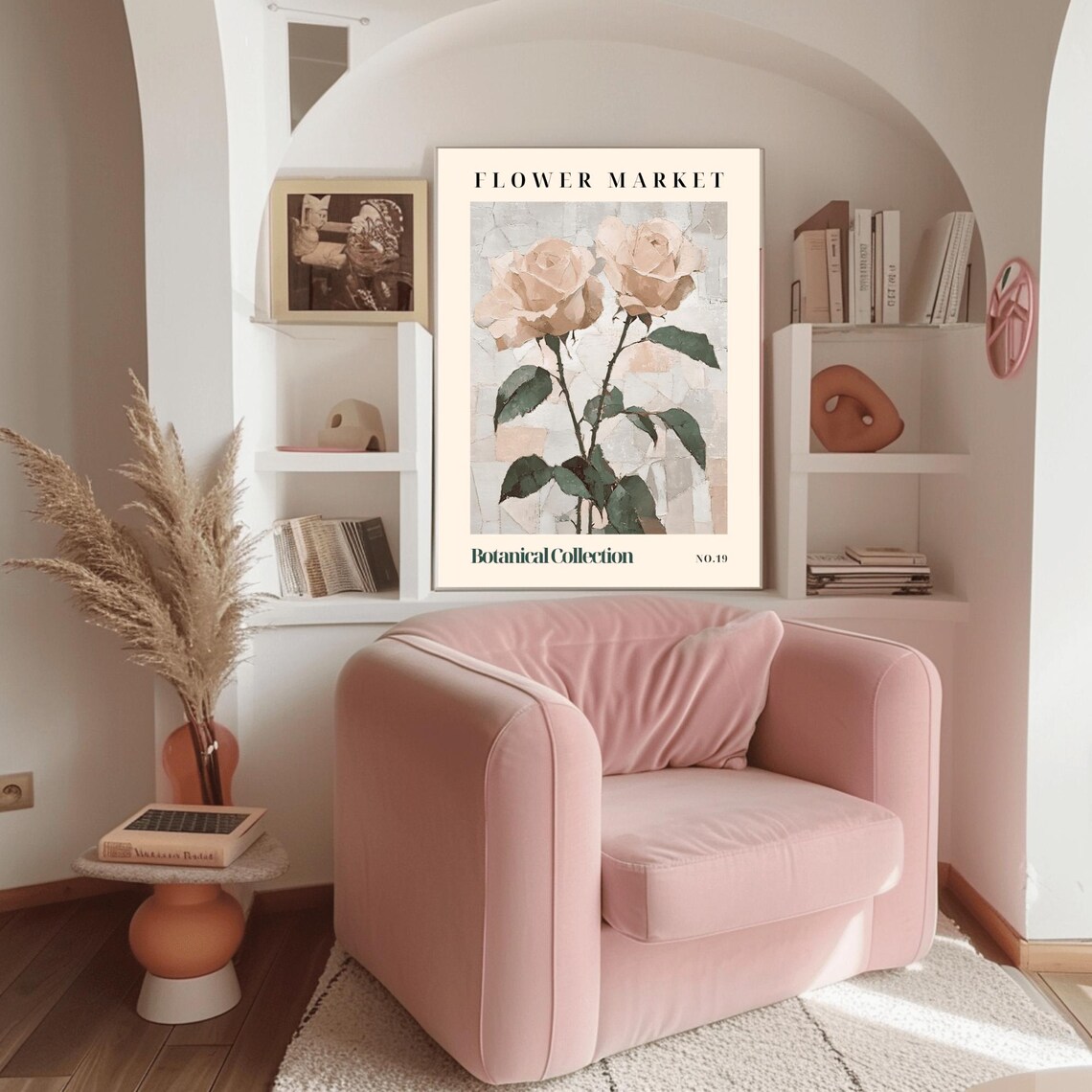 Flower Market Creamy White Roses Botanical Collection No.19 Poster - Image 3