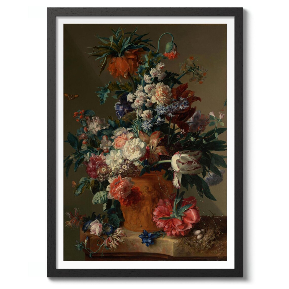 Vase of Flowers by Jan van Huysum Dutch Still Life Art Print