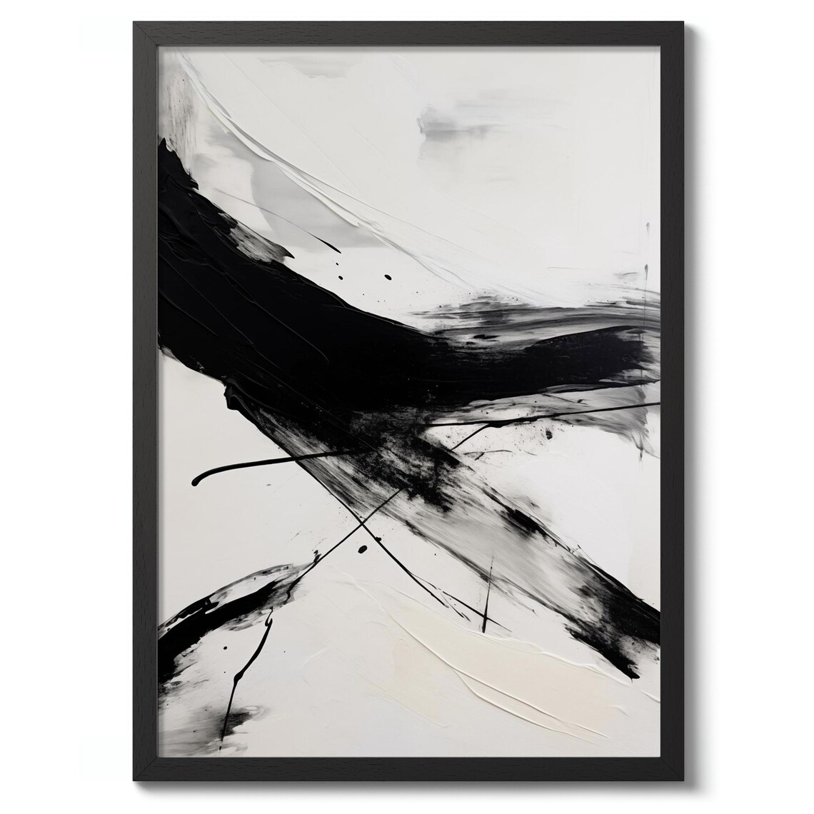 Horizontal Stroke Abstract Minimalist Art Print