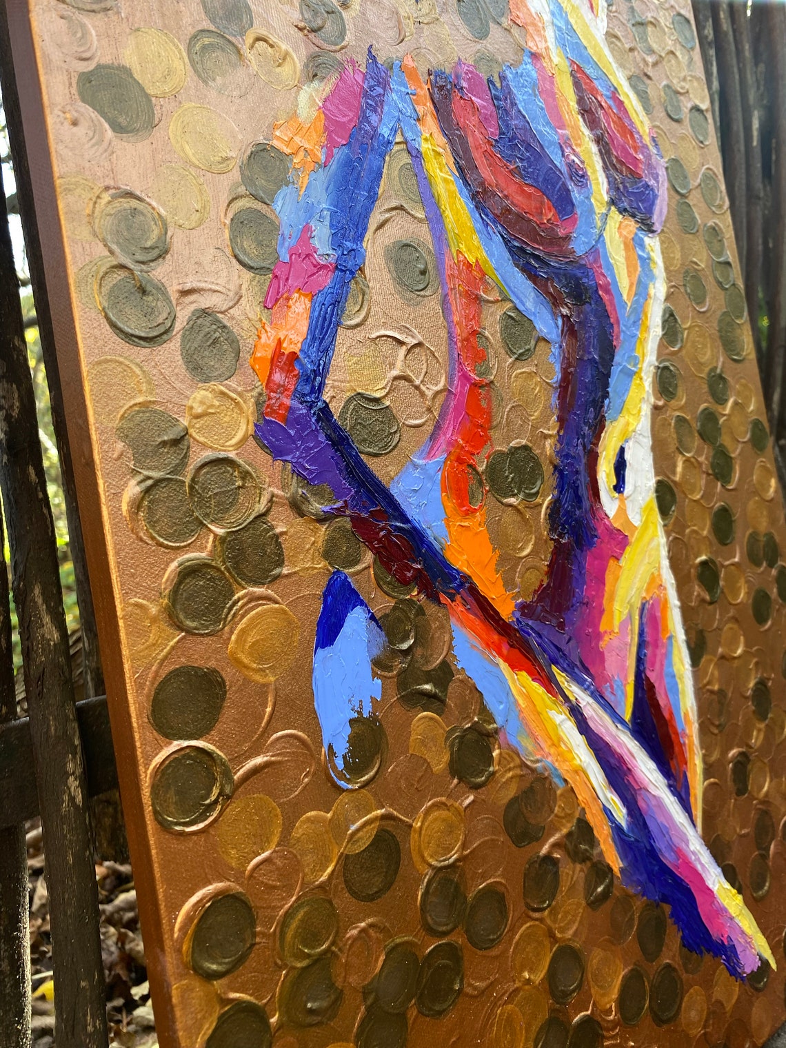 Naked Woman Painting Original Full Frontal Nudity Art Naked Woman Wall Art Nude Abstract Oil Painting On Sexy Nude Woman Painting - Image 2