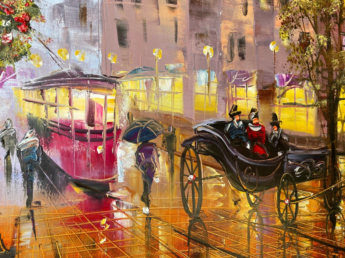 Old Town Lviv Ukraine Evening Street Tram Horse Carriage Travel Poster - Image 2