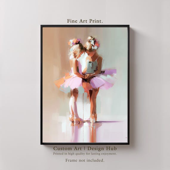 Ballerina Art Print Pink Tutu Ballet Nursery Or Bedroom Decor