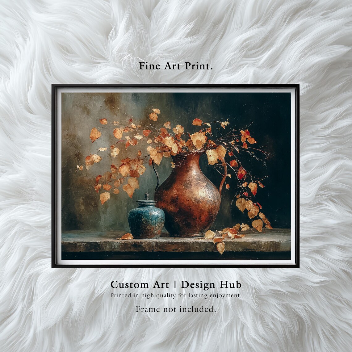 Rustic Autumn Still Life Print Moody Botanical Wall Art