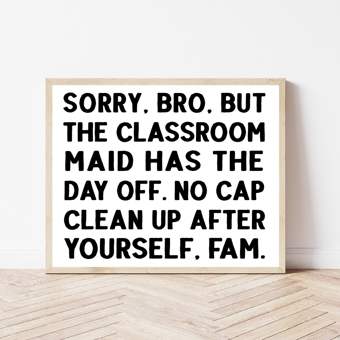 Classroom Funny Math Rules Poster, Teacher Gift