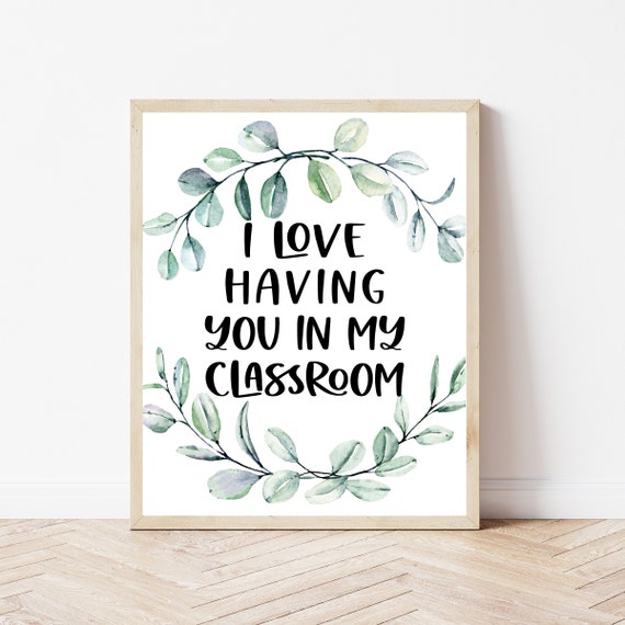 Classroom Door Welcome Sign Inspiration Poster Farmhouse Decor Wall Teacher Art
