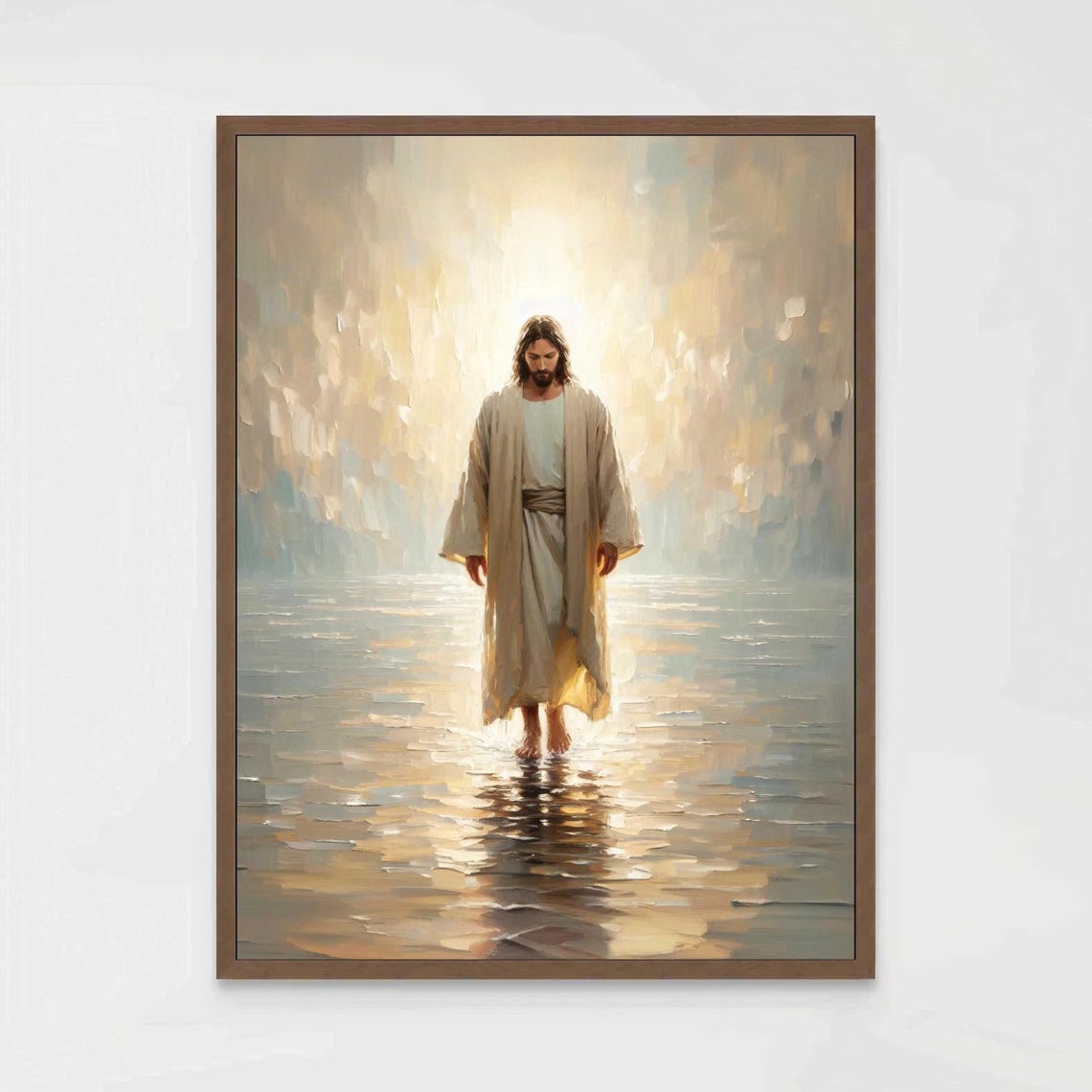 Jesus Walking On Water, Christian Religious Art Print
