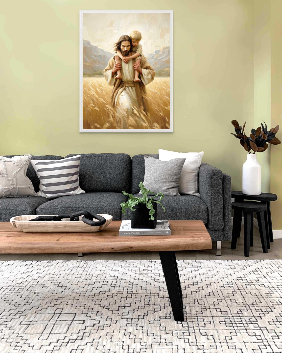Jesus With Children, Modern Christian Poster - Image 2