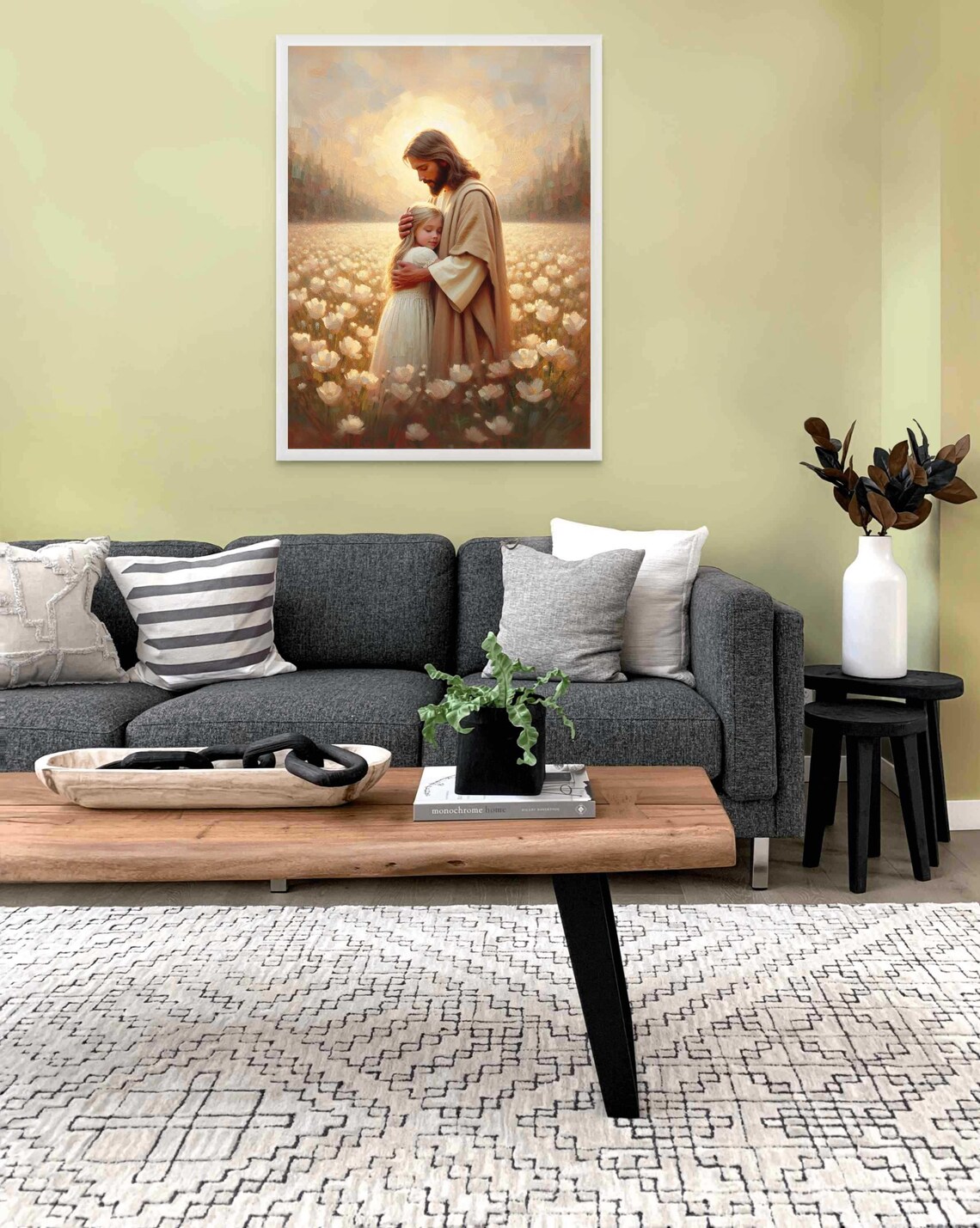 Jesus With Girl, Christian Religious Art Print - Image 2