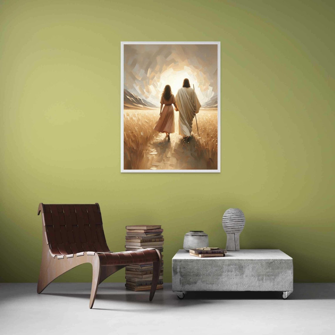 Walk With Jesus, Christian Painting Art Print - Image 3
