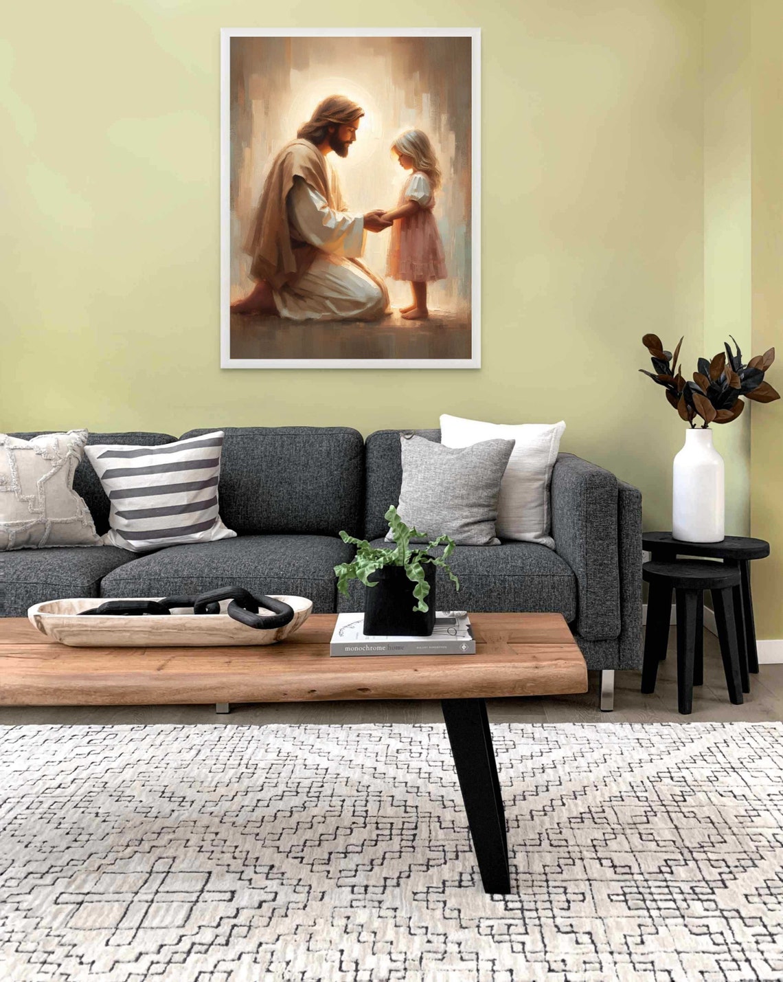 Jesus And Girl Christian Art, Bible Picture - Image 2