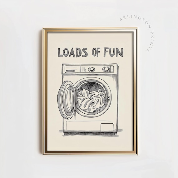Funny Laundry Room Print, Humorous Laundry Poster