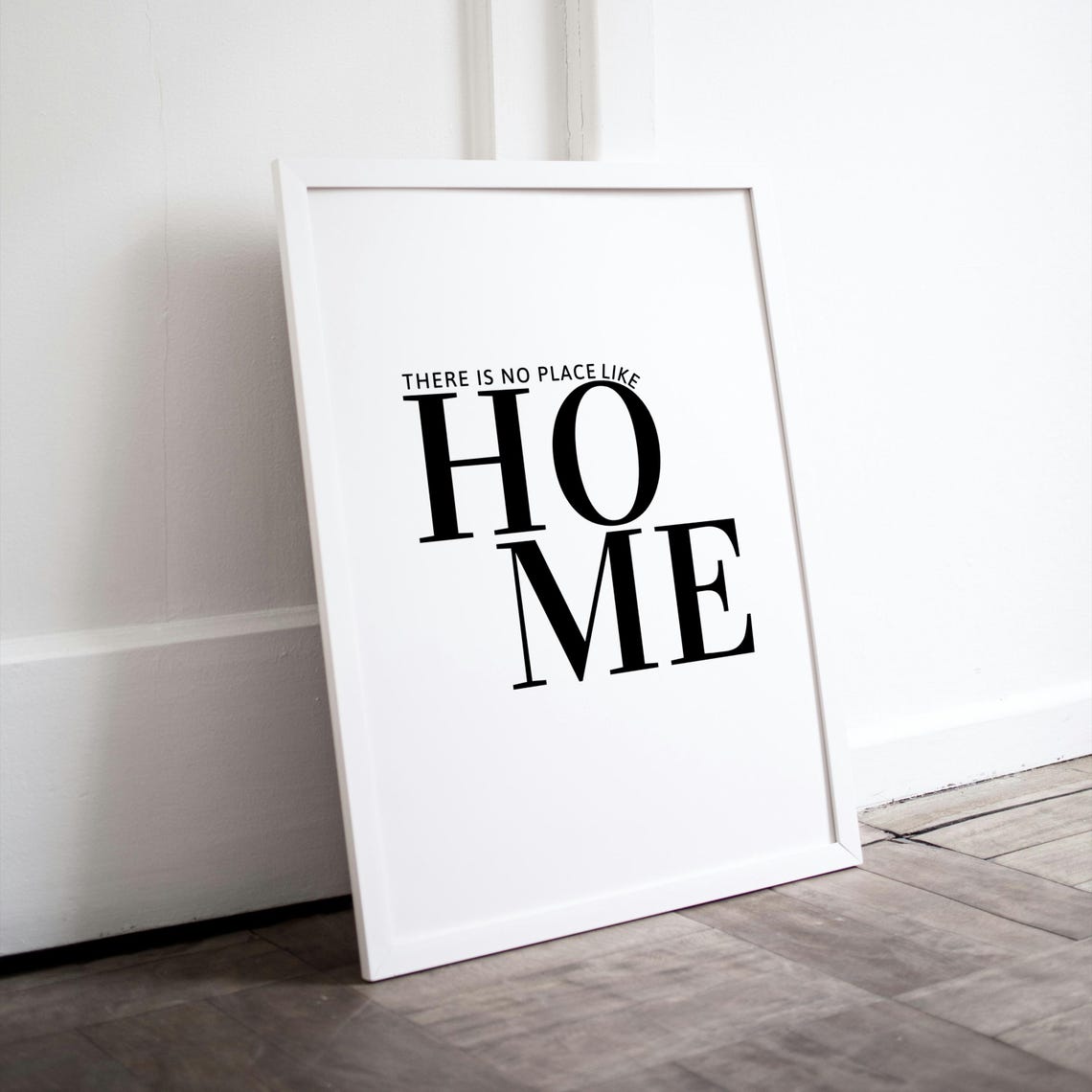 There Is No Place Like Home Bold Serif Minimalist Hallway Poster - Image 2