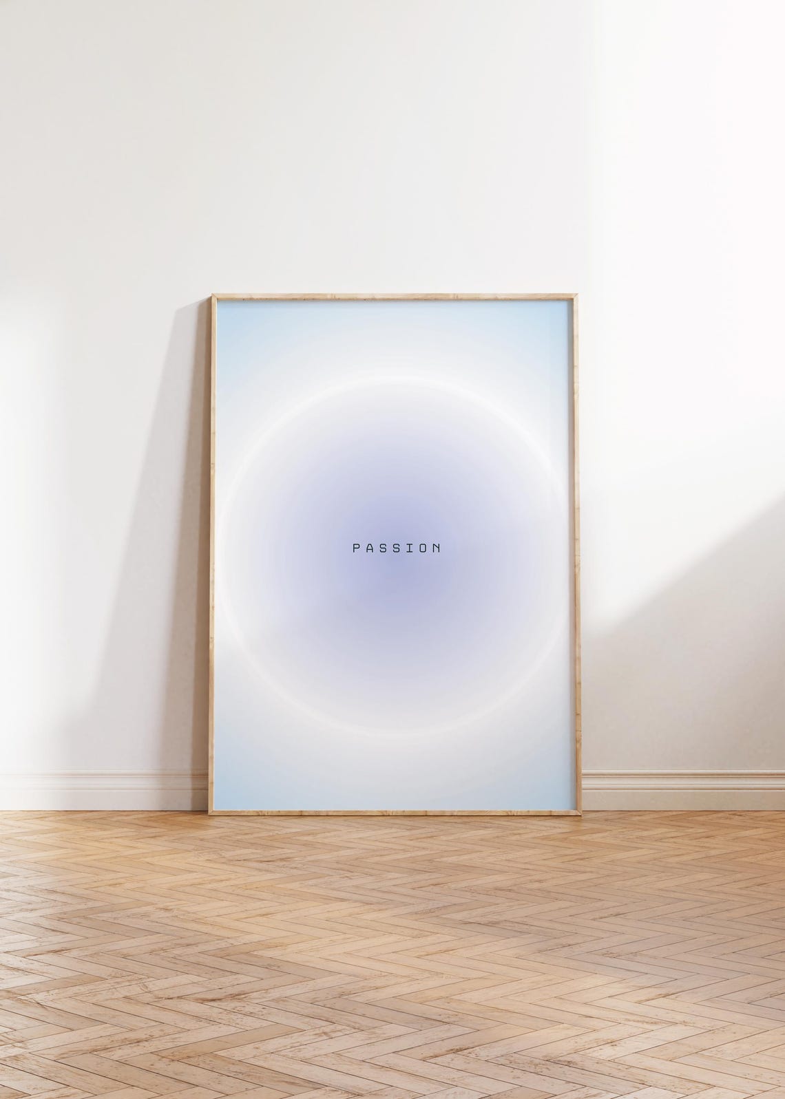 Passion Pale Blue Violet Aura Soft Calm Positive Affirmation Wall Art