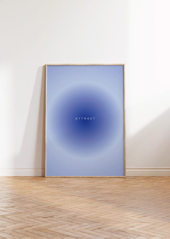 Aura Retro Gradient Poster Daily Affirmations Print Mental Health Attract Yoga Gift Indie Room Decor Colorful Wall Art Y2k