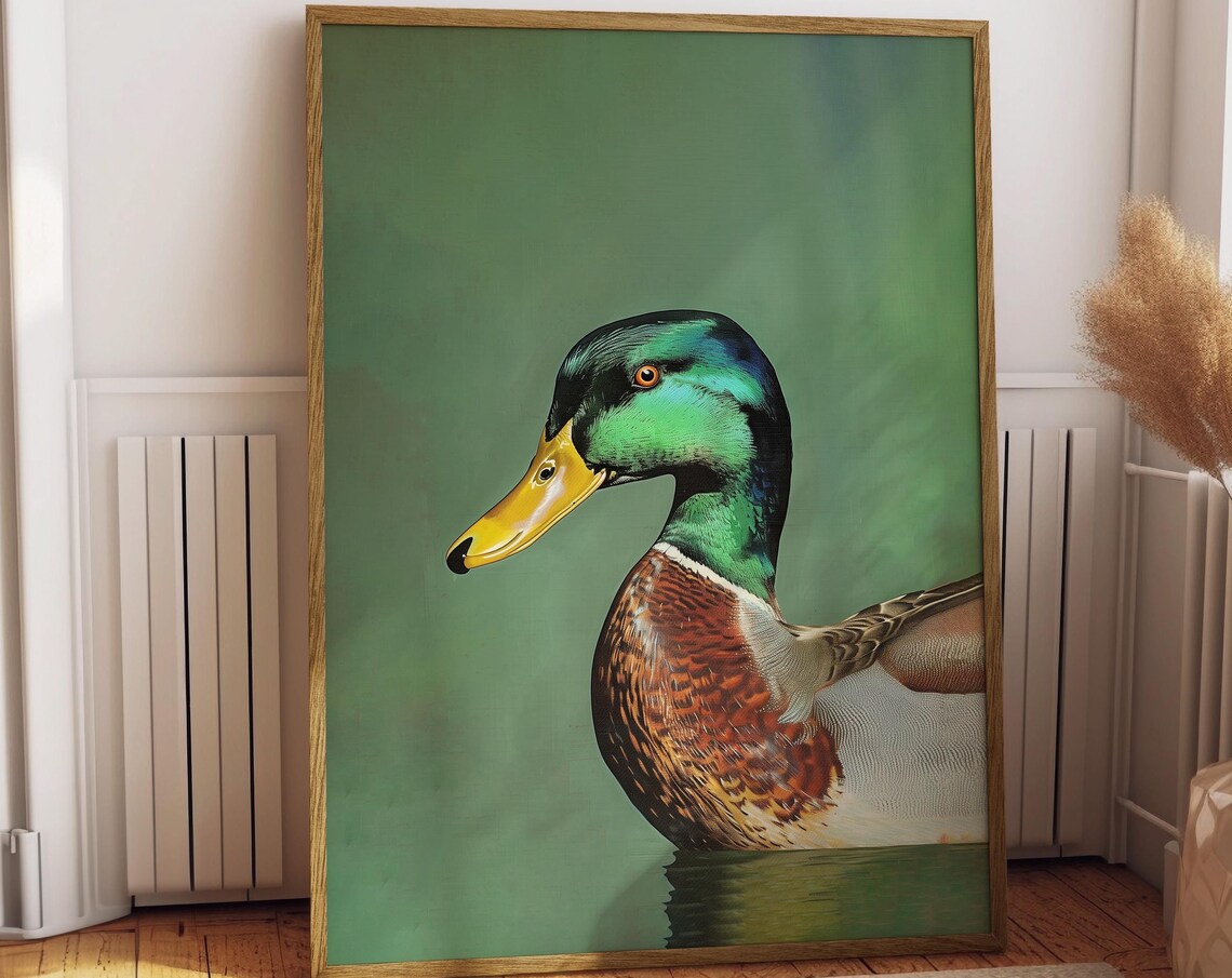 Vintage Mallard Retro Outdoors Travel Poster
