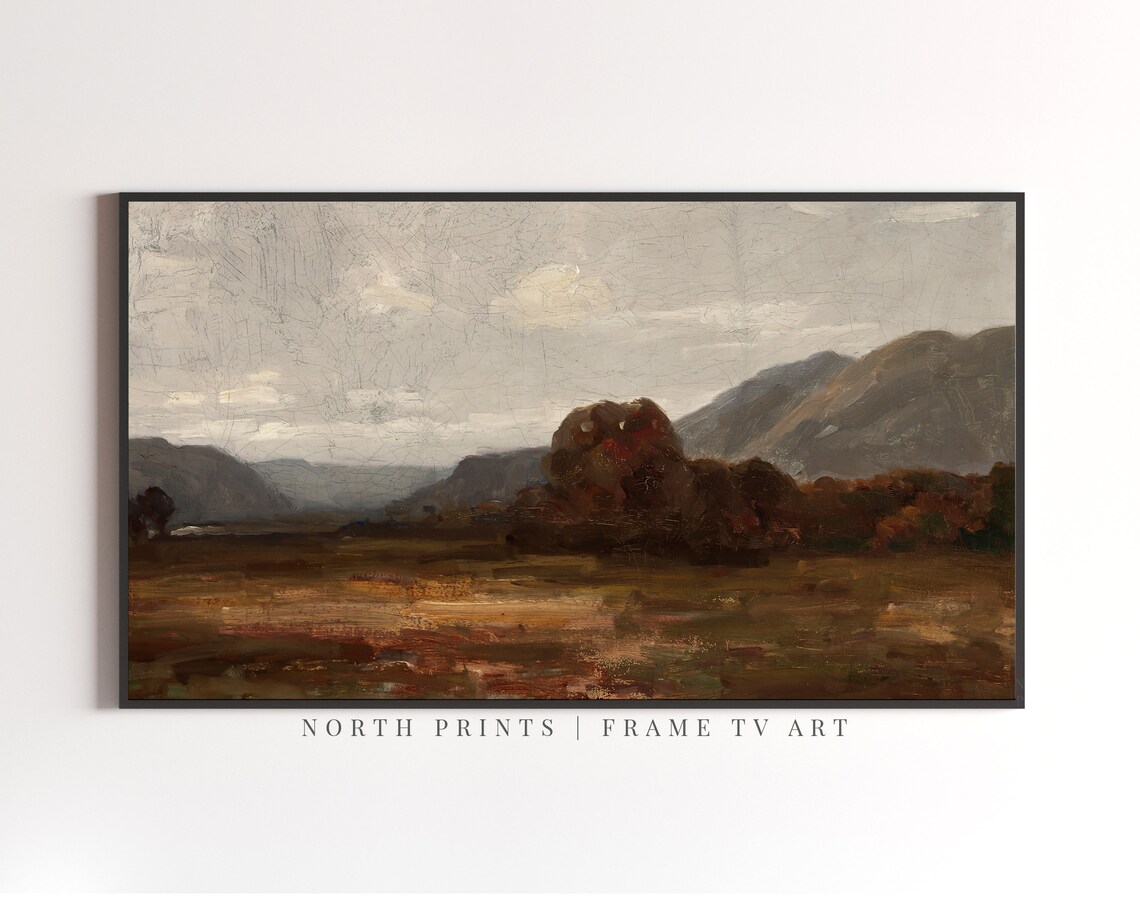 Moody Autumn Landscape Vintage Fall Art Print - Image 2