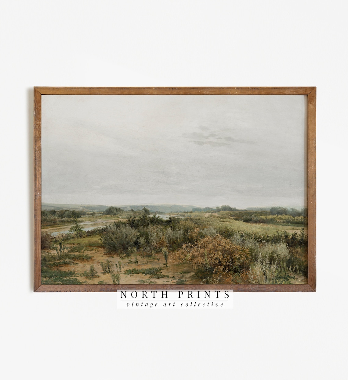 Southwestern Desert Landscape, Boho Vintage Art Print