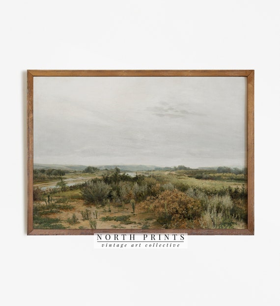 Southwestern Desert Landscape, Boho Vintage Art Print