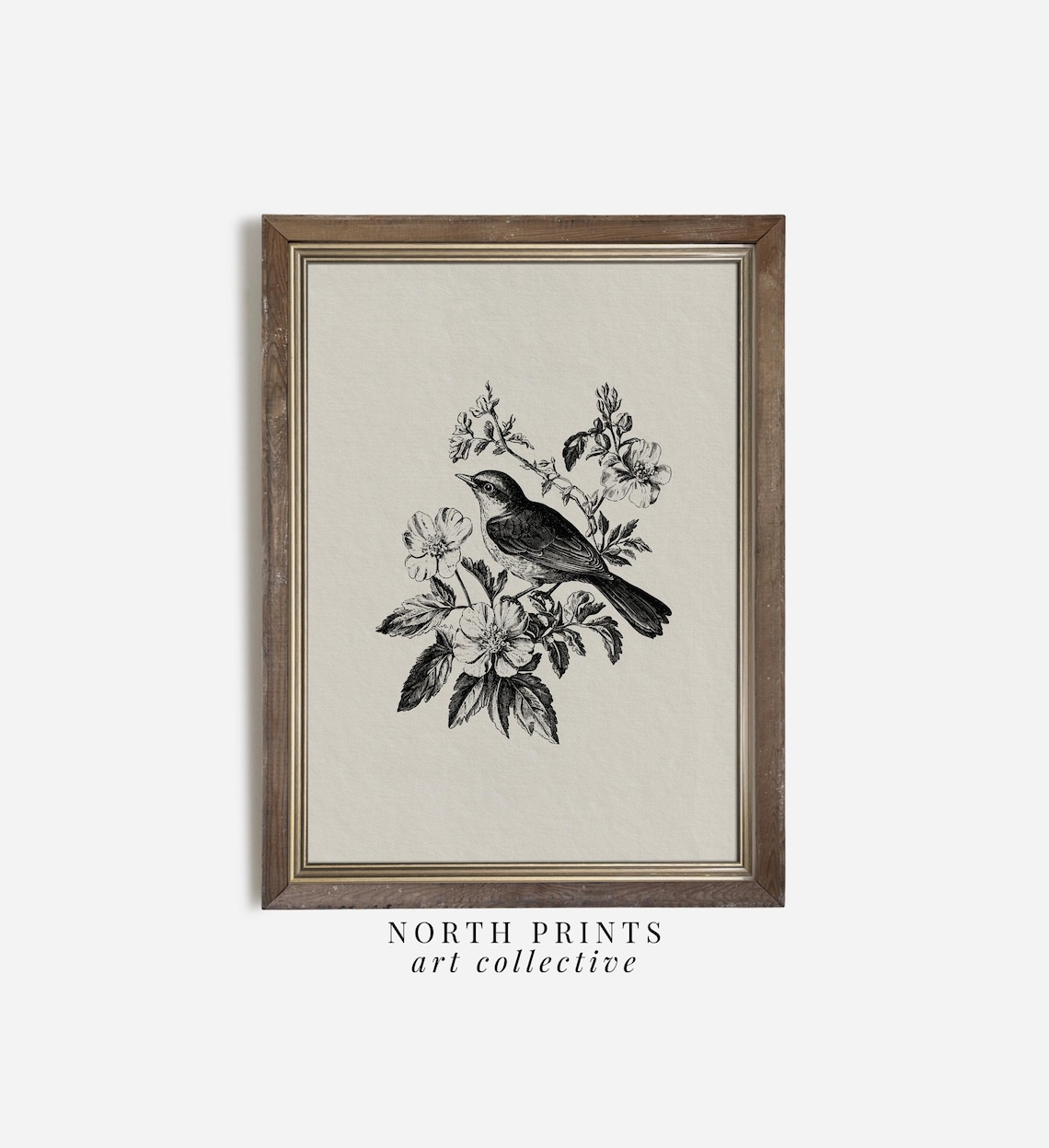 Neutral Bird Print, Minimalist Modern Farmhouse Art Print - Image 2