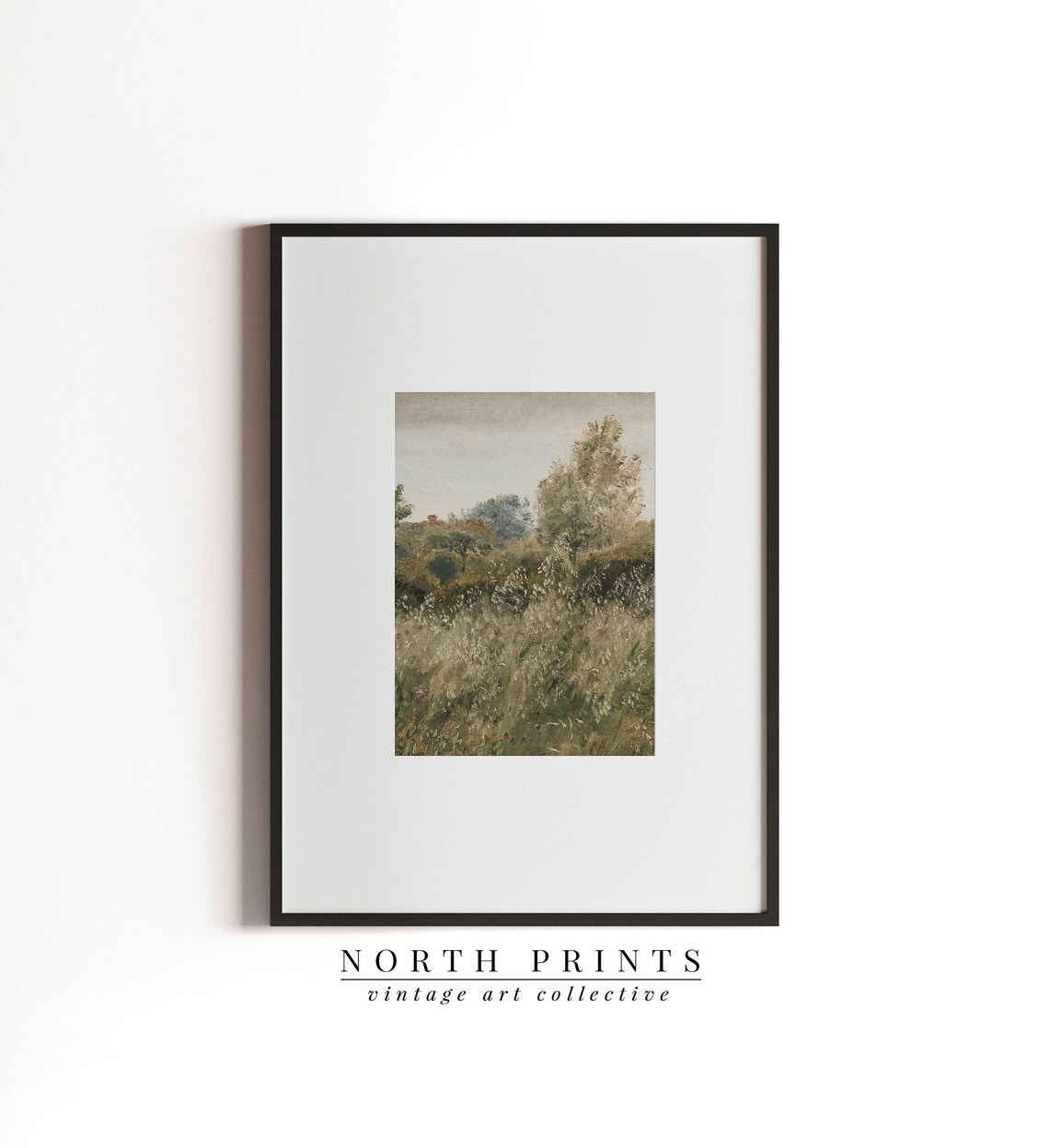 Vintage Cottage Landscape Painting, Farmhouse Art Print - Image 3