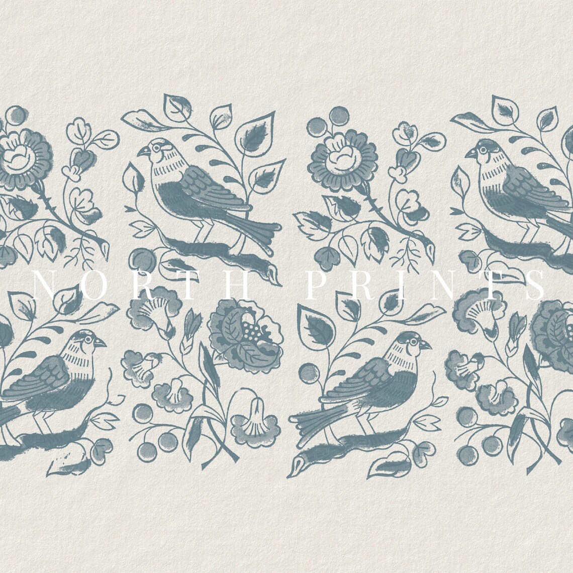 Blue Birds Nursery Art, Kids Room Decor Print - Image 2