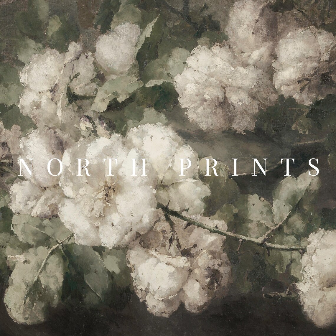 Vintage White Roses Victorian Floral Art Print - Image 2
