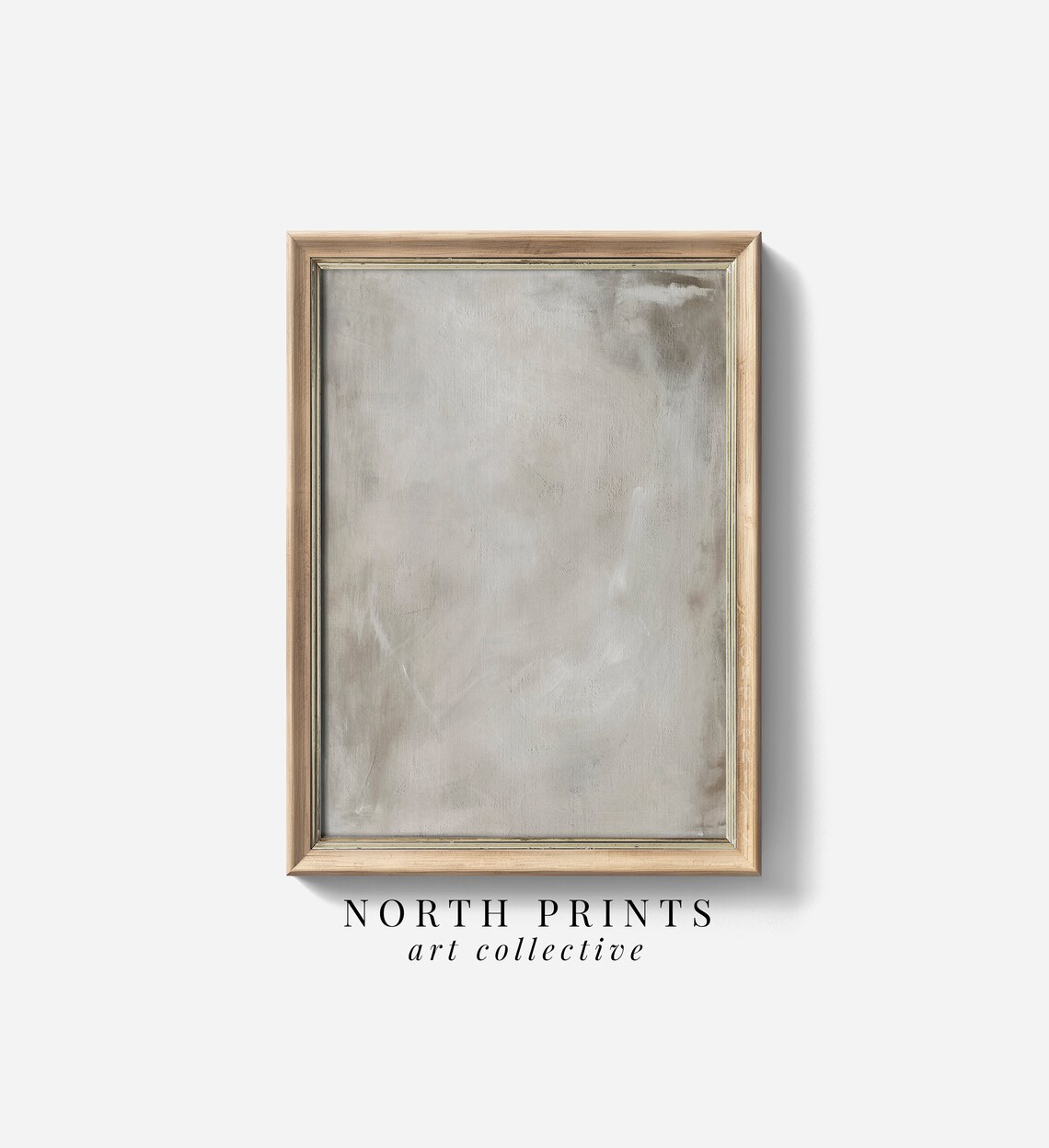 Grey Abstract Modern Painting, Textural Art Print