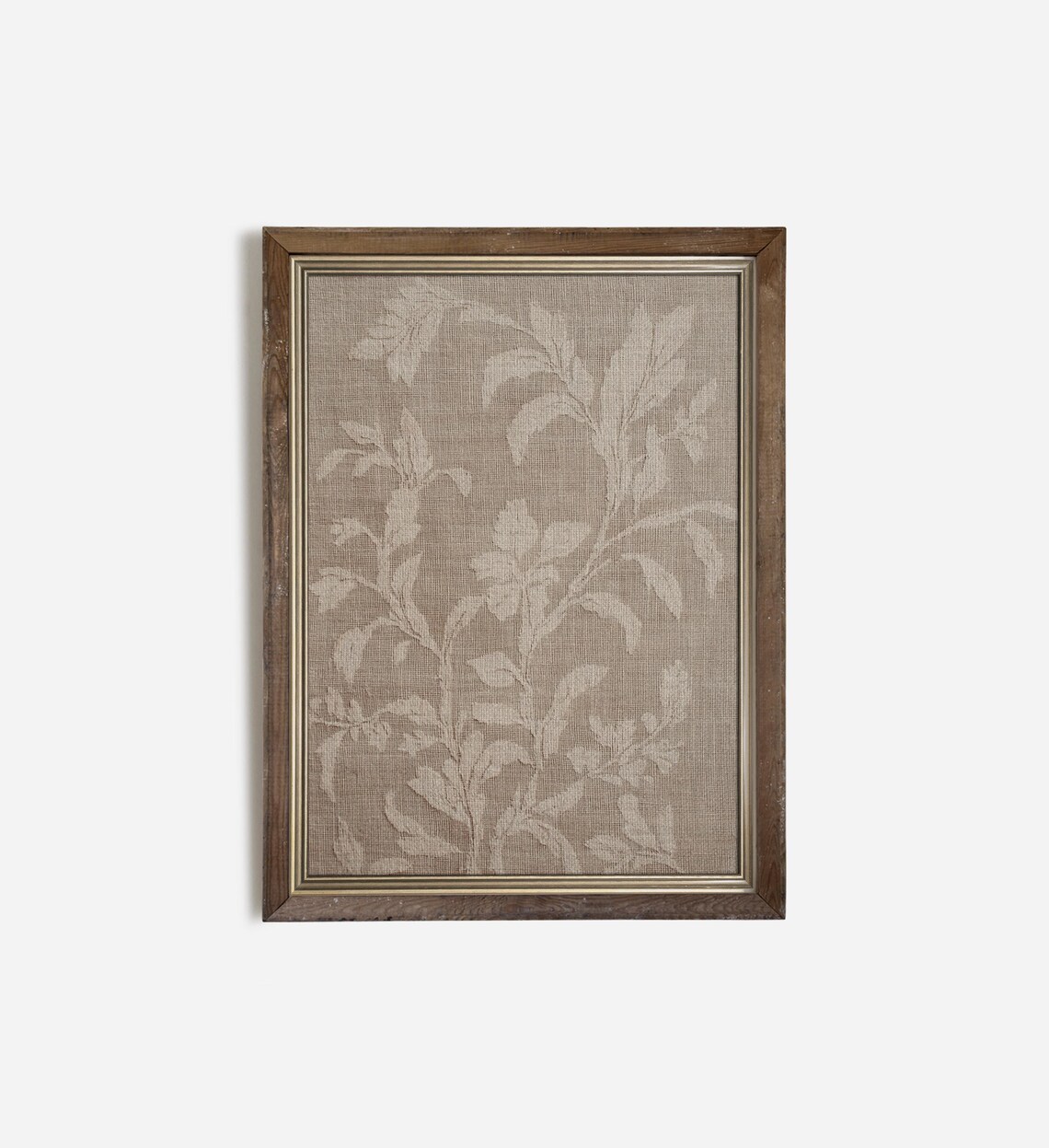 Antique Textile Art Print, Neutral Beige Tapestry Decor - Image 3